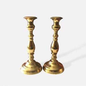 Vintage | Brass Candlesticks – Hollywood Regency Style